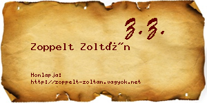 Zoppelt Zoltán névjegykártya